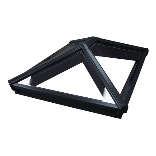 Korniche Roof Lantern with Ambi Blue Tint & Black/Black 100x300cm