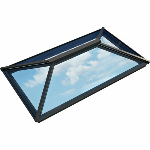 ATLAS Contemporary Roof Lantern, 150cm (W) x 250cm (L), Black/Black