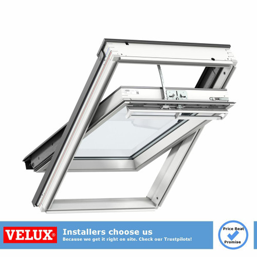 VELUX GGU MK04 007030 White Polyurethane Solar INTEGRA® Roof Window [Express]