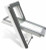 YARDLITE (VELUX style) Centre-Pivot White uPVC Roof Window with Flashing