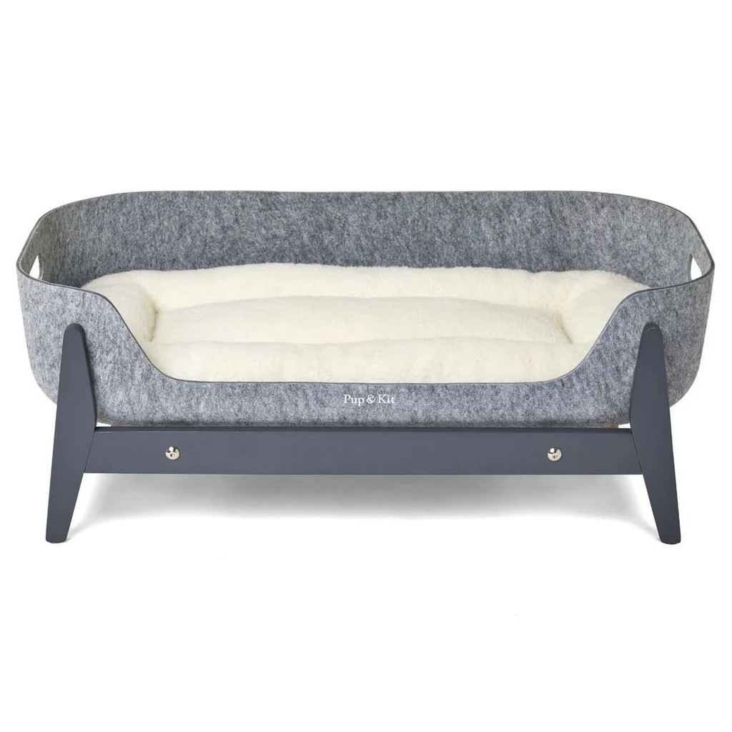 Pup & Kit Petnest Dog Bed & Raised Stand - Slate Grey  SKU BD-PNRS-01C Pets Own Us