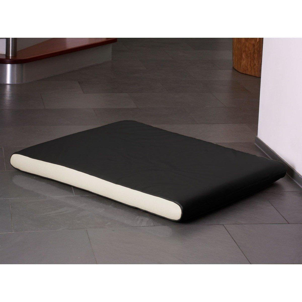 Pet Interiors Memory Foam Dog Mattress in Black Faux Leather   Pets Own Us