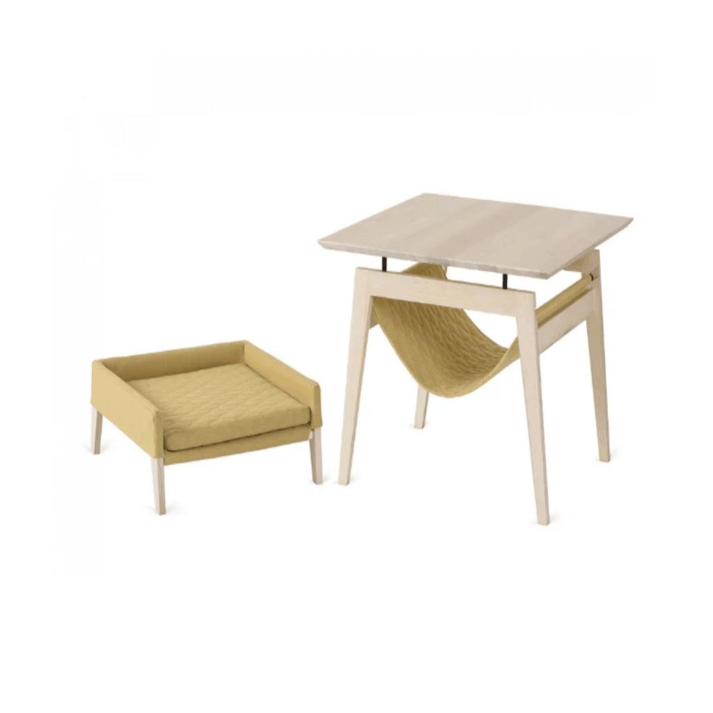 Labbvenn KIKKO Table & LULU Bed By Labbvenn - Honey   Pets Own Us