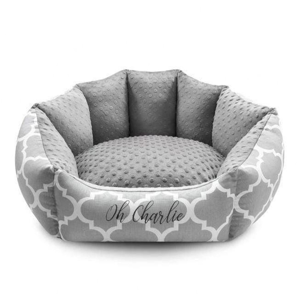 Oh Charlie Marocco Pet Bed by Oh Charlie - Grey   Pets Own Us