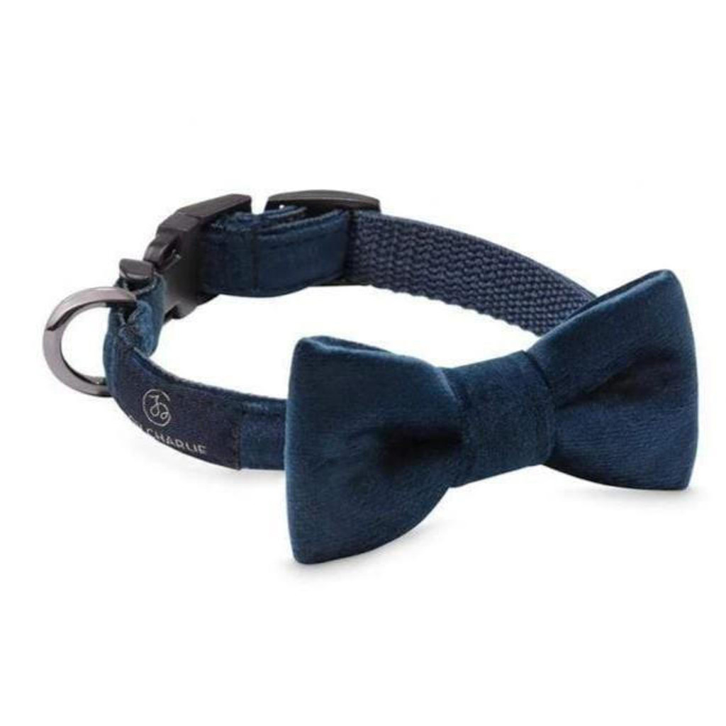 Oh Charlie Glam Bowtie by Oh Charlie - Navy Blue   Pets Own Us