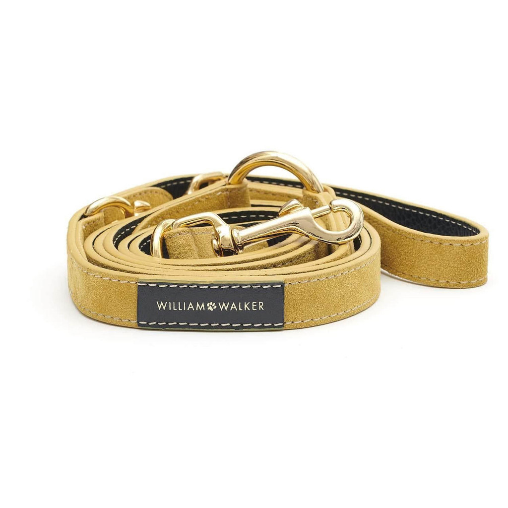 William Walker Suede Leather Dog Leash by William Walker - Midnight X Sun  120073 Pets Own Us