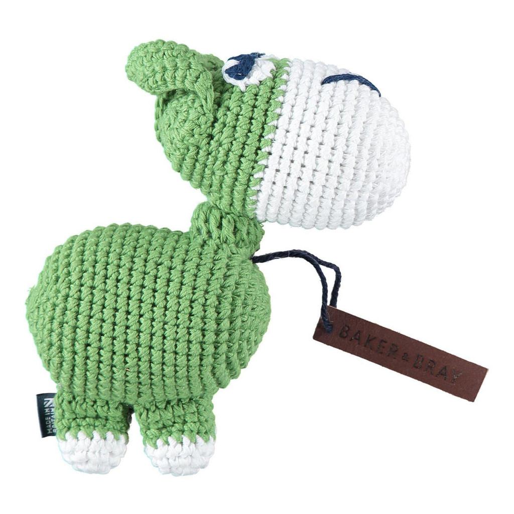  Baker & Bray | Knitted Donkey Squeaky Dog Toy | Green   Pets Own Us