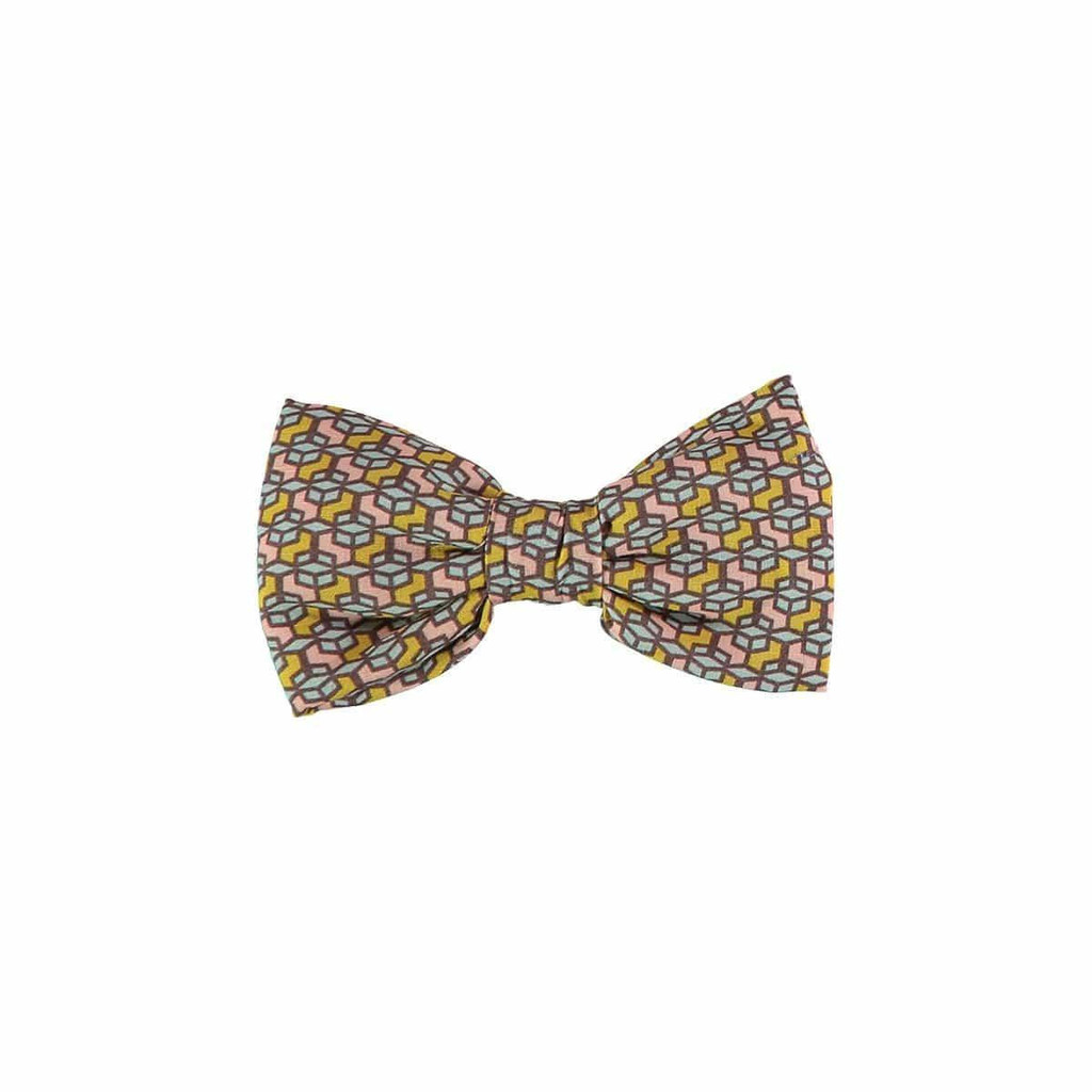  Baker & Bray | Cubes Dog Dog Bow Tie | Brown   Pets Own Us