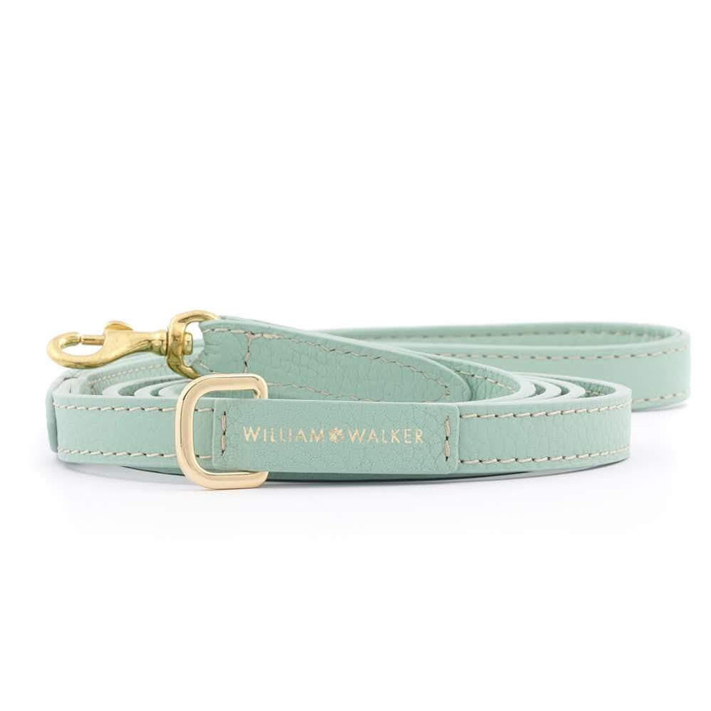 William Walker Leather Small City Dog Leash by William Walker | Nappa | Peppermint   Pets Own Us