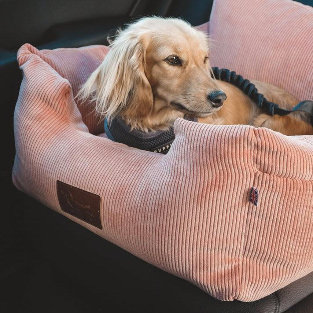  Where's Winnie Luxury Isofix Dog Car Seat | Peachy Pink   Pets Own Us