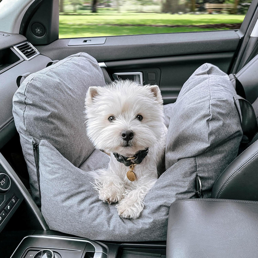  Julibee's UltraSoft Luxury Dog Car Seat | Grey | 3 Sizes   Pets Own Us