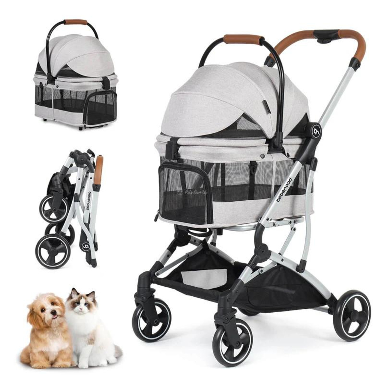 Beberoad 3 in 1 Pet Stroller T3 Versatile Travel System Pets Own Us