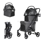  Beberoad Double Pet Stroller & Travel System | T1 | Black  T1-BLK Pets Own Us