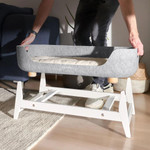 Pup & Kit Petnest Dog Bed & Raised Stand - Slate Grey  SKU BD-PNRS-01C Pets Own Us