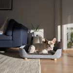 Pup & Kit Petnest Dog Bed & Raised Stand - Slate Grey  SKU BD-PNRS-01C Pets Own Us