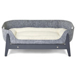 Pup & Kit Petnest Dog Bed & Raised Stand - Slate Grey  SKU BD-PNRS-01C Pets Own Us