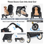  Beberoad | R8 PRO  4-Wheeler | Foldable Pet Stroller & Dog Bike Trailer |  Large Dogs up to 45kg | Black  R8-PRO-B Pets Own Us