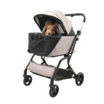  Ibiyaya InstaCollapse Detachable Dog Stroller and Pet Car Seat Carrier Combo | Taupe  FS2404-T Pets Own Us