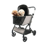  Ibiyaya InstaCollapse Detachable Dog Stroller and Pet Car Seat Carrier Combo | Taupe  FS2404-T Pets Own Us