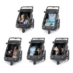  Croozer Yuuna Moonlight Black 2 – Premium Modular Bike Trailer & Dog Stroller (2025 Model)  121001124 Pets Own Us