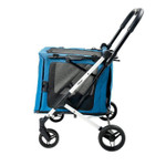  Ibiyaya BigBuddy 2-in-1 Pet Stroller & Soft Crate | Collapsible Wagon for Medium to Large Dogs & Cats | Crystal Teal  FS2480-CT Pets Own Us