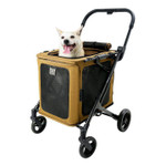  Ibiyaya BigBuddy 2-in-1 Pet Stroller & Soft Crate | Collapsible Wagon for Medium to Large Dogs & Cats | Camel  FS2480-C Pets Own Us