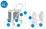  Ibiyaya BigBuddy 2-in-1 Pet Stroller & Soft Crate | Collapsible Wagon for Medium to Large Dogs & Cats | Camel  FS2480-C Pets Own Us