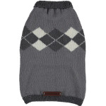 Baker & Bray Knitted Argyle Dog Sweater by Baker & Bray - Graphite   Pets Own Us