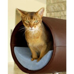 Pet Interiors Rondo Cat Cave Stand in Faux Leather by Pet Interiors   Pets Own Us