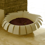 Pet Interiors Orthopedic Cat Bed By Pet Interiors- Cream Felt Crown   Pets Own Us