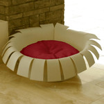 Pet Interiors Orthopedic Cat Bed By Pet Interiors- Cream Felt Crown   Pets Own Us