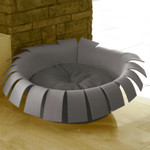 Pet Interiors Orthopedic Cat Bed By Pet Interiors- Grey Felt Crown   Pets Own Us