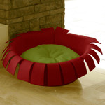 Pet Interiors Orthopedic Cat Bed By Pet Interiors- Red Felt Crown   Pets Own Us