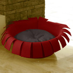 Pet Interiors Orthopedic Cat Bed By Pet Interiors- Red Felt Crown   Pets Own Us