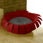 Pet Interiors Orthopedic Cat Bed By Pet Interiors- Red Felt Crown   Pets Own Us