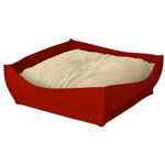 Pet Interiors Orthopedic Pet Bed By Pet Interiors - Red Felt Bowl   Pets Own Us