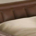 Pet Interiors Orthopedic Cat Bed By Pet Interiors- Brown Leather Bowl   Pets Own Us