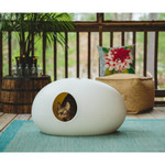 Sin Design Poopoopeedo Cat Litter Cave & Bed by Sin Design - White   Pets Own Us