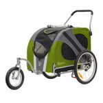 Dutch Dog Novel DoggyRide Dog Bike Trailer & Stroller by Dutch Dog - Green  DRNVTR23-GR Pets Own Us