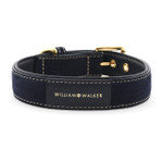 William Walker Suede Leather Dog Collar by William Walker - Midnight   Pets Own Us