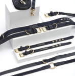 William Walker Suede Leather Dog Leash by William Walker - Midnight  120003 Pets Own Us