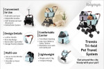 Ibiyaya® Travois Tri-fold Pet Stroller & Travel System - Spearmint  FS2011-G Pets Own Us