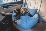  Where's Winnie Luxury Isofix Dog Car Seat | Denim Blue   Pets Own Us