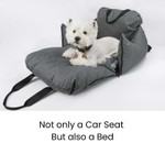  Julibee's UltraSoft Luxury Dog Car Seat | Grey | 3 Sizes   Pets Own Us