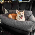  Julibee's Plush Luxury Dog Car Seat | Grey  JUB-PL-G Pets Own Us