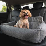  Julibee's Plush Luxury Dog Car Seat | Grey  JUB-PL-G Pets Own Us