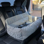  Julibee's Plush Luxury Dog Car Seat | Stripe  JUB-PL-S Pets Own Us