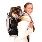  K9 Sports Sack | PLUS 2 Dog Backpack Carrier | 3 Sizes | Light Grey   Pets Own Us