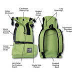 K9 Sports Sack | Trainer Dog Backpack Carrier | 4 Sizes | Greenery   Pets Own Us