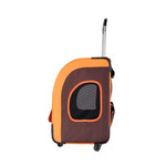  Ibiyaya Liso Backpack & Parallel Transport Pet Trolley | Orange/Brown  FC1705-BR Pets Own Us